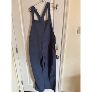 NWT Women's Ocean + Coast Blue Bib Overalls Sz 14 Boating Gardening Lounging